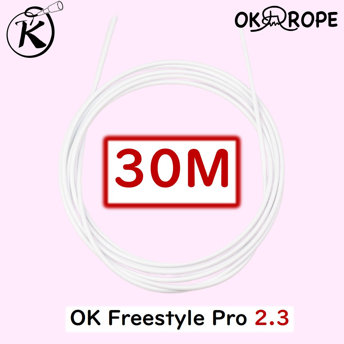 OK Freestyle Pro 2.3/2.5/2.8/3.0/3.2/3.7 ロープのみ -ワイヤー入りビニールロープ