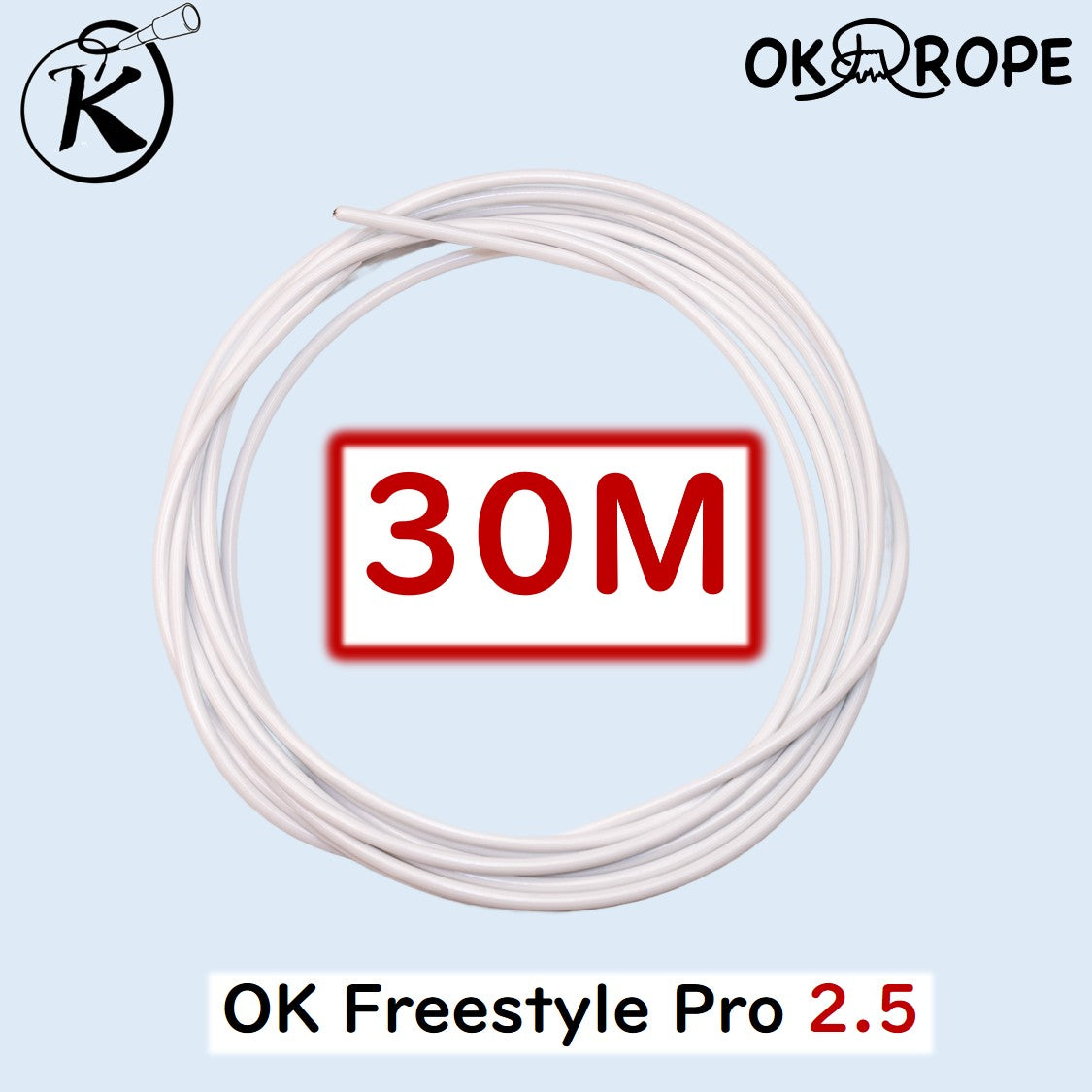 OK Freestyle Pro 2.3/2.5/2.8/3.0/3.2/3.7 ロープのみ -ワイヤー入りビニールロープ