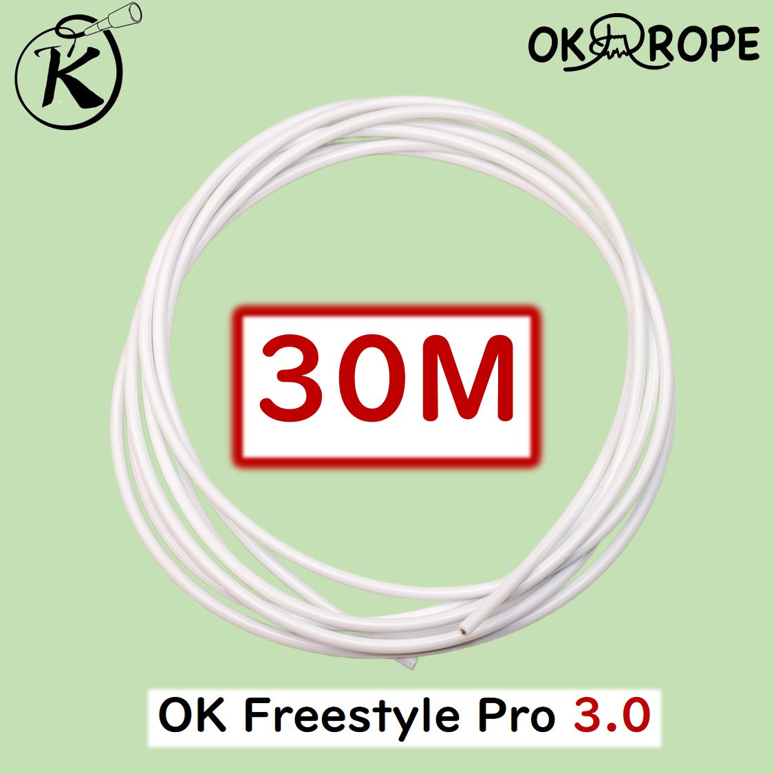 OK Freestyle Pro 2.3/2.5/2.8/3.0/3.2/3.7 ロープのみ -ワイヤー入りビニールロープ