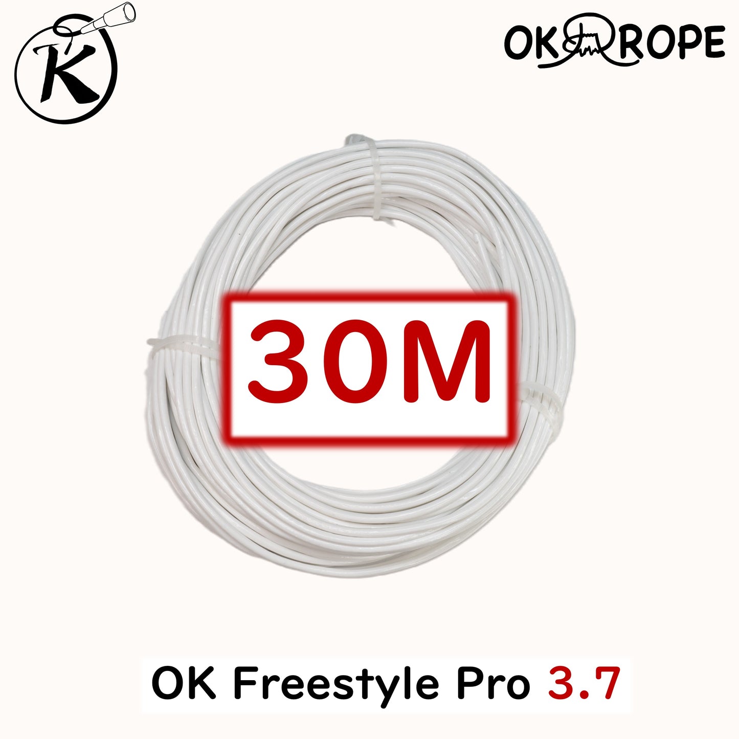 OK Freestyle Pro 2.3/2.5/2.8/3.0/3.2/3.7 ロープのみ -ワイヤー入りビニールロープ