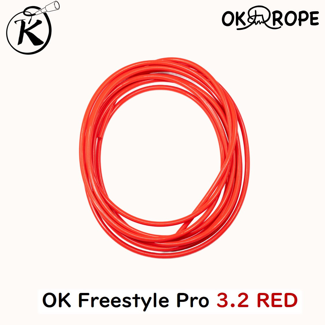 OK Freestyle Pro 2.3/2.5/2.8/3.0/3.2 ロープのみ -ワイヤー入りビニールロープ