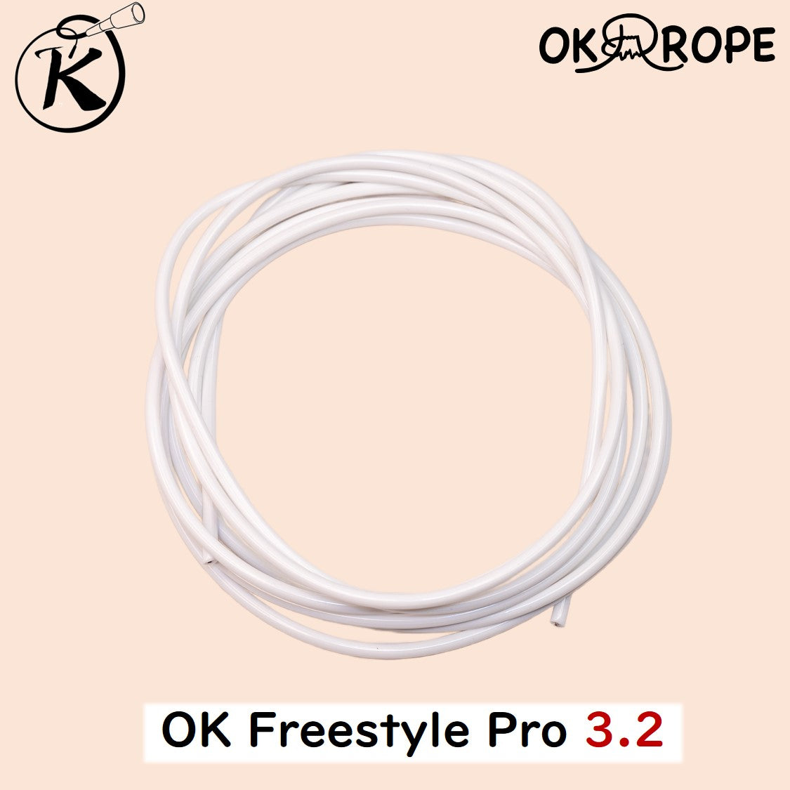 OK Freestyle Pro 2.3/2.5/2.8/3.0/3.2 ロープのみ -ワイヤー入りビニールロープ