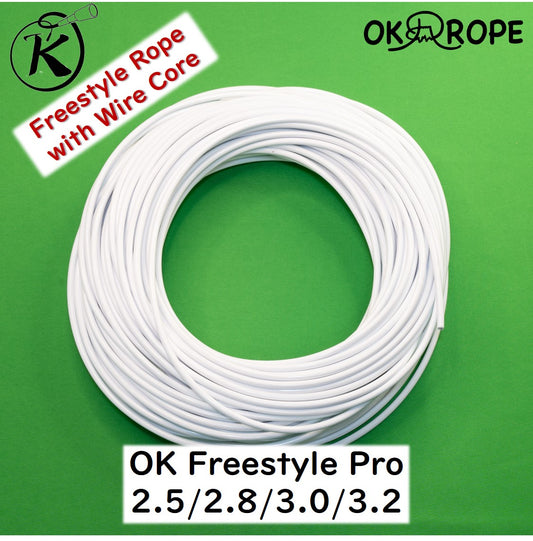 OK Freestyle Pro 2.5/2.8/3.0/3.2 ロープのみ -ワイヤー入りビニールロープ