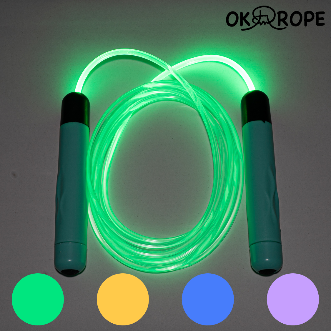 Glowing LED Jump Rope (Length Adjustable) -4 colors – OK ROPE なわとび専門店 ...
